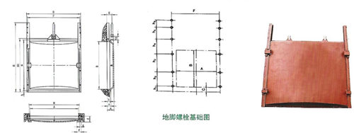 SFZ形铸铁方闸门安装结构图