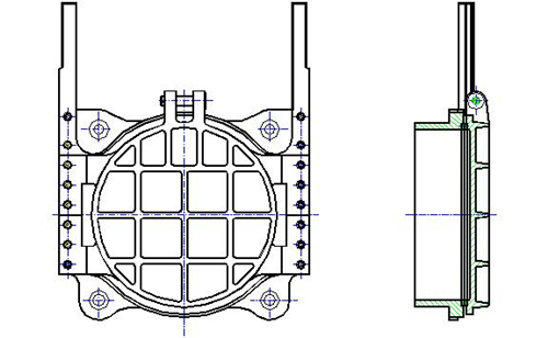 syz铸铁镶铜圆闸门安装布置结构图