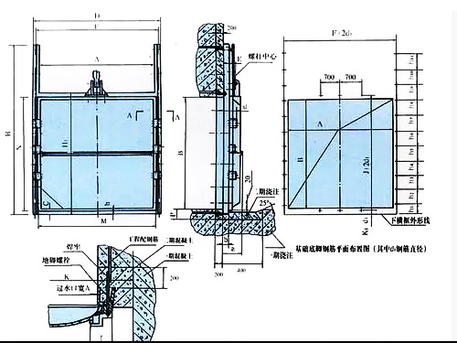 pz平板铸铁闸门安装结构图及安装技巧说明